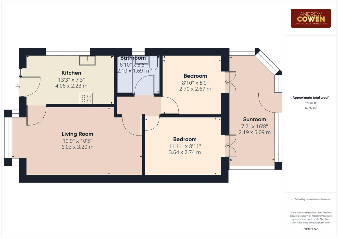 2 bedroom bungalow for sale - floorplan