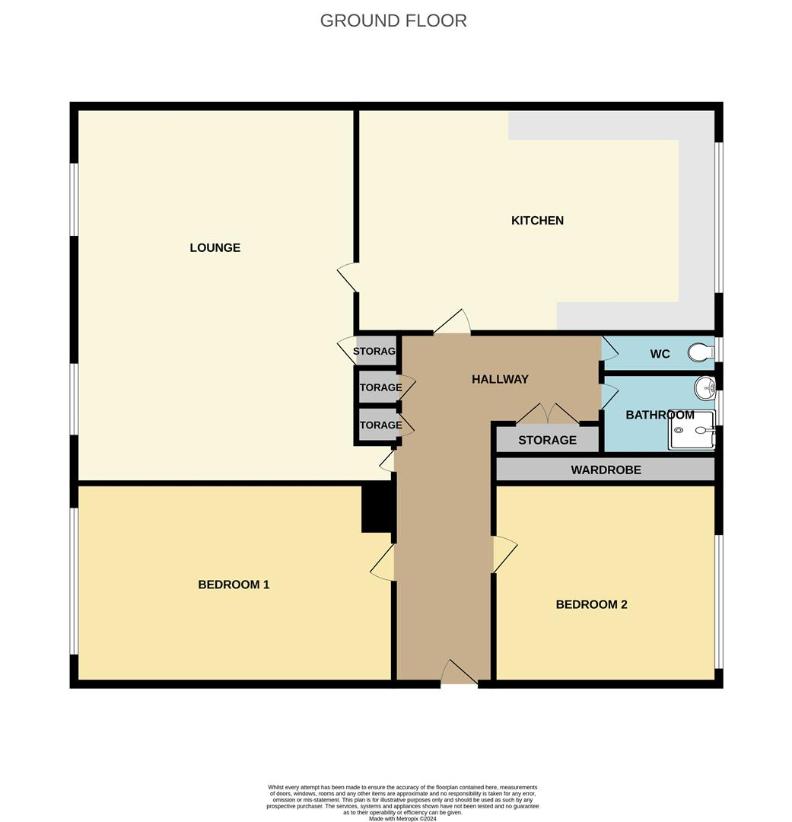 2 bedroom flat for sale - floorplan