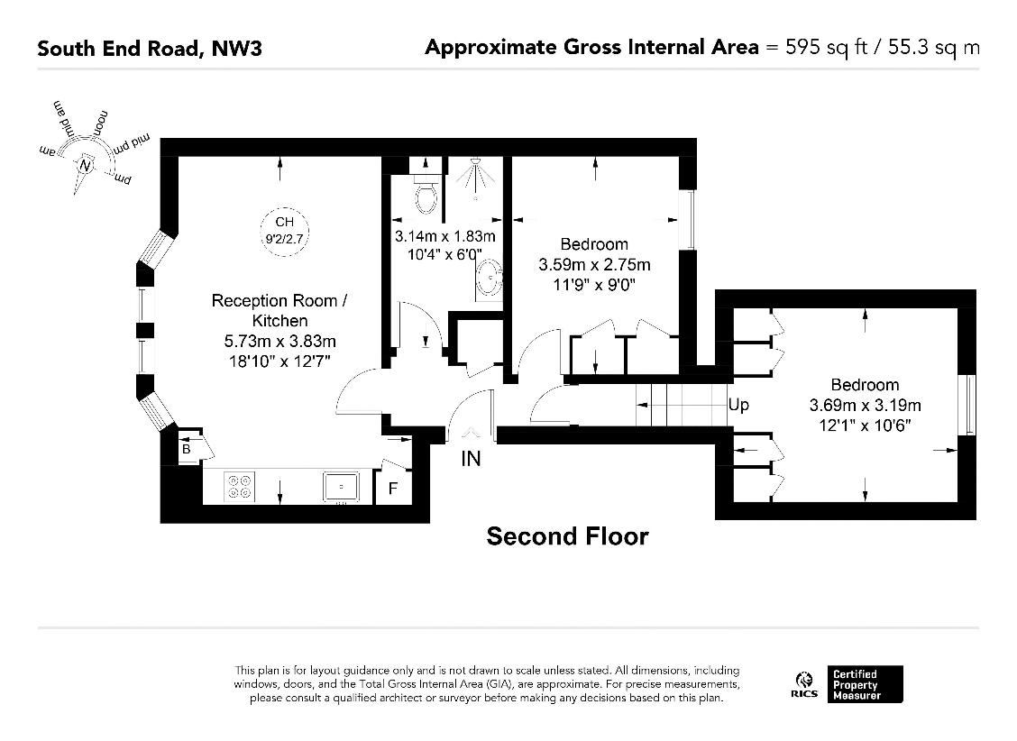 2 bedroom flat for sale - floorplan