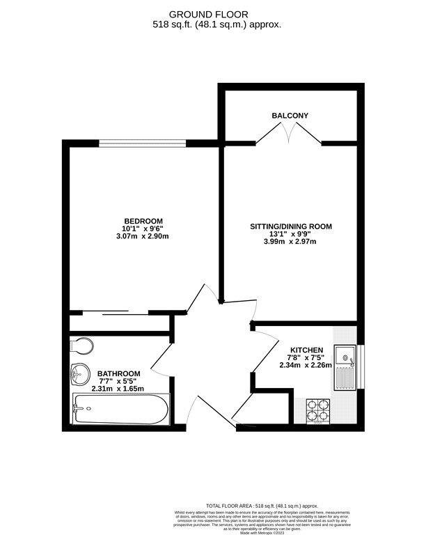 4 bedroom flat for sale - floorplan