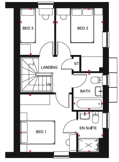 3 bedroom semi-detached house for sale - floorplan