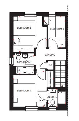 3 bedroom terraced house for sale - floorplan