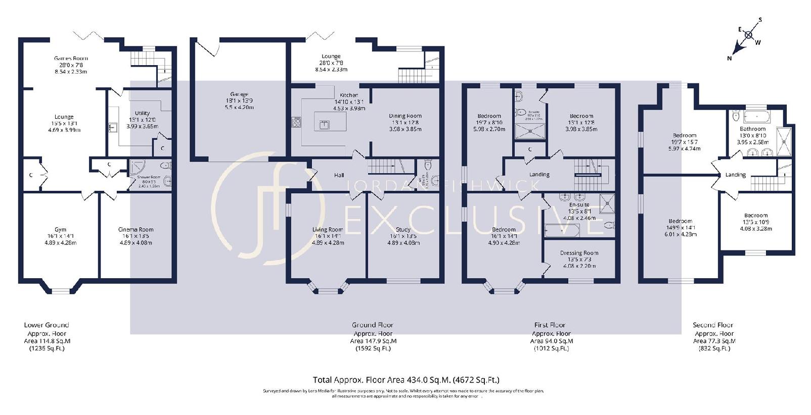 6 bedroom semi-detached house for sale - floorplan