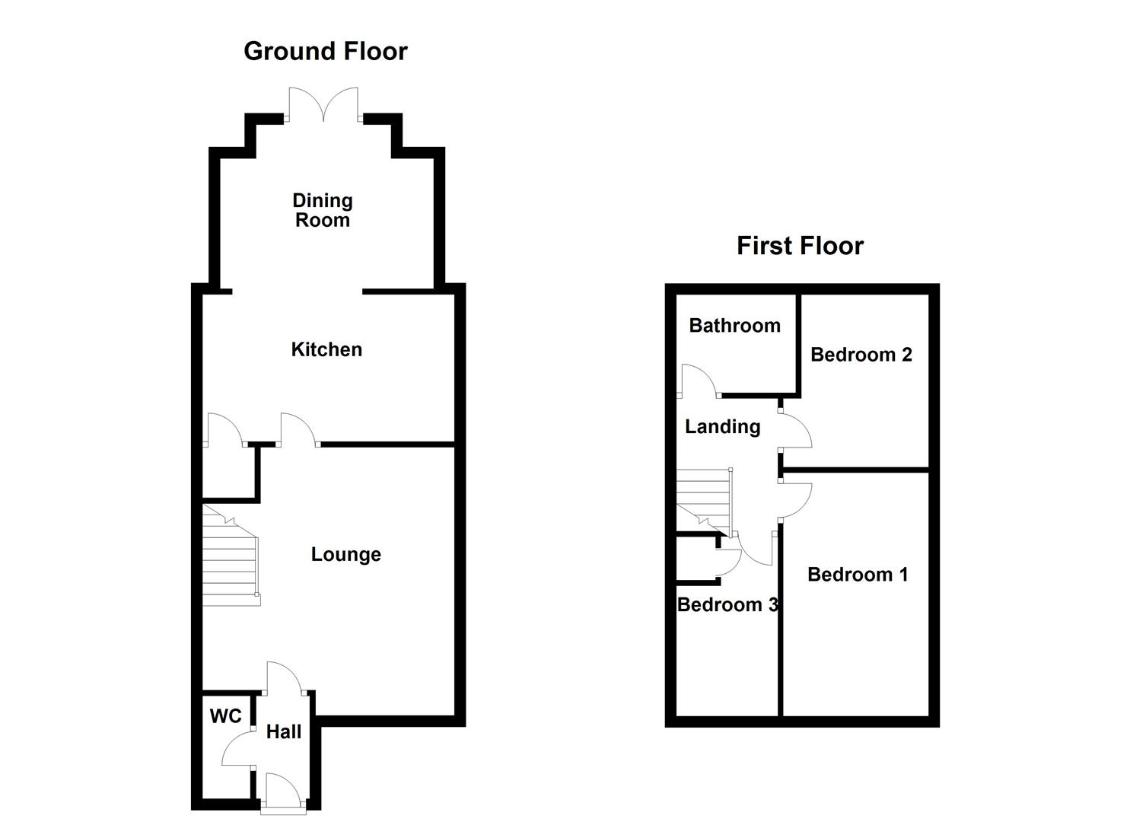 3 bedroom mews house for sale - floorplan