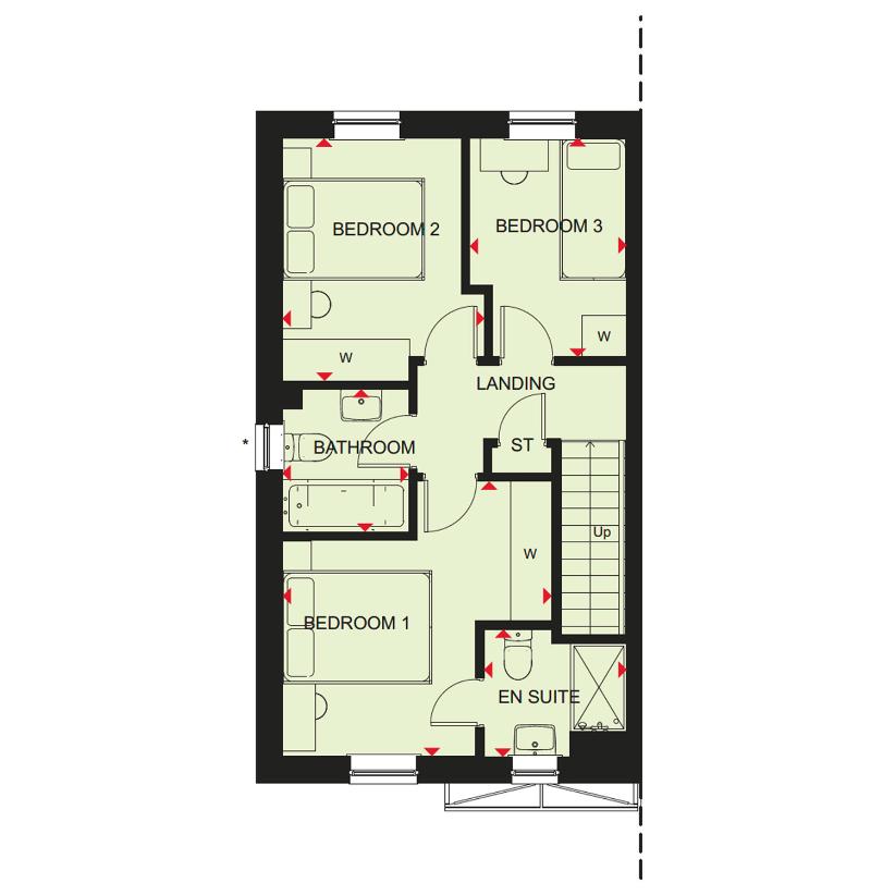 3 bedroom end of terrace house for sale - floorplan