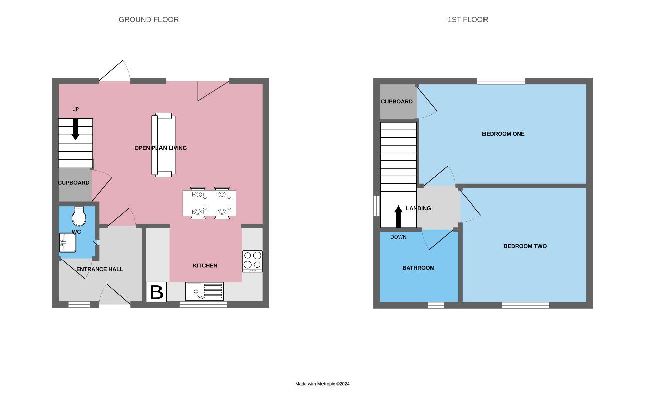 2 bedroom property for sale - floorplan