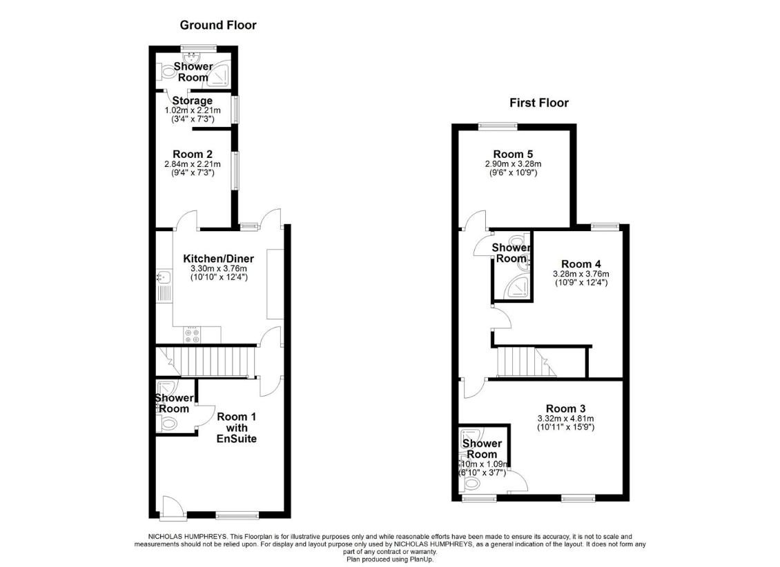 5 bedroom terraced house for sale - floorplan