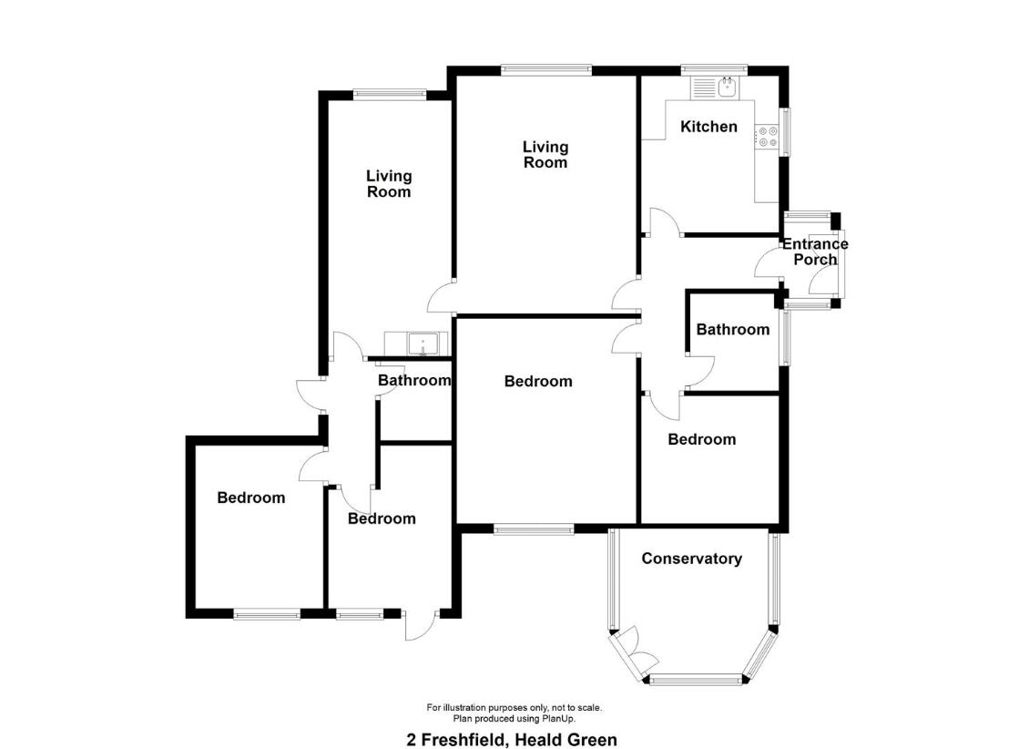 3 bedroom bungalow for sale - floorplan