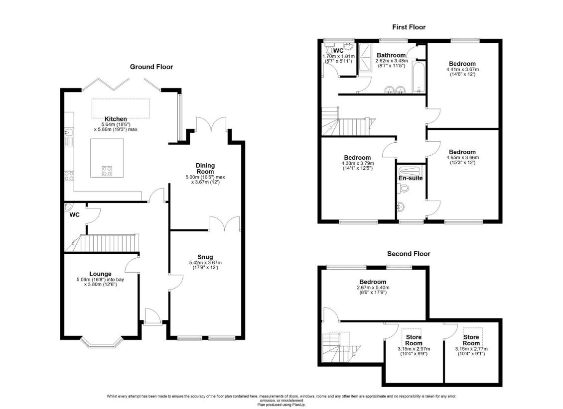 5 bedroom terraced house for sale - floorplan