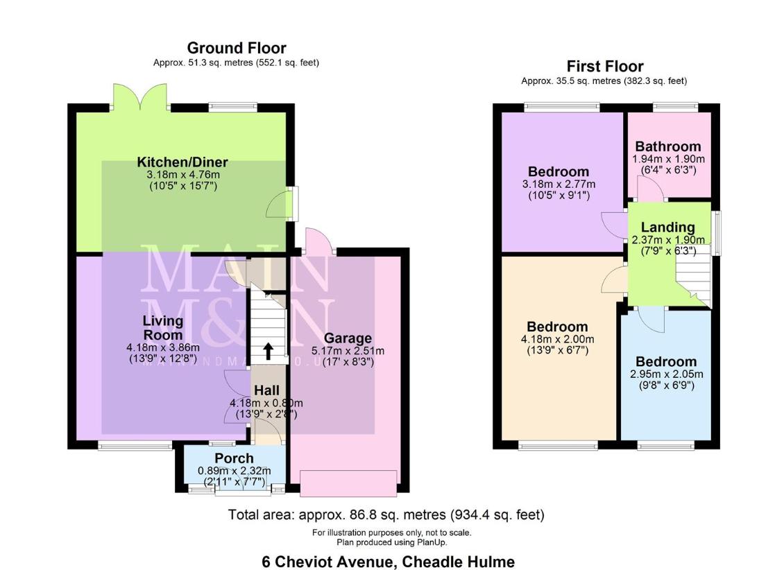 3 bedroom detached house for sale - floorplan