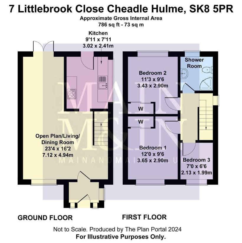 3 bedroom semi-detached house for sale - floorplan