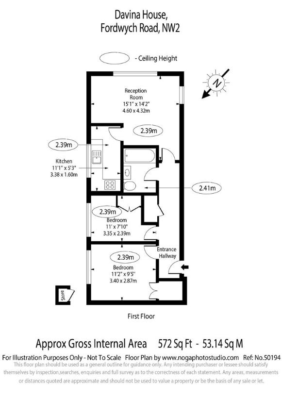 2 bedroom flat for sale - floorplan