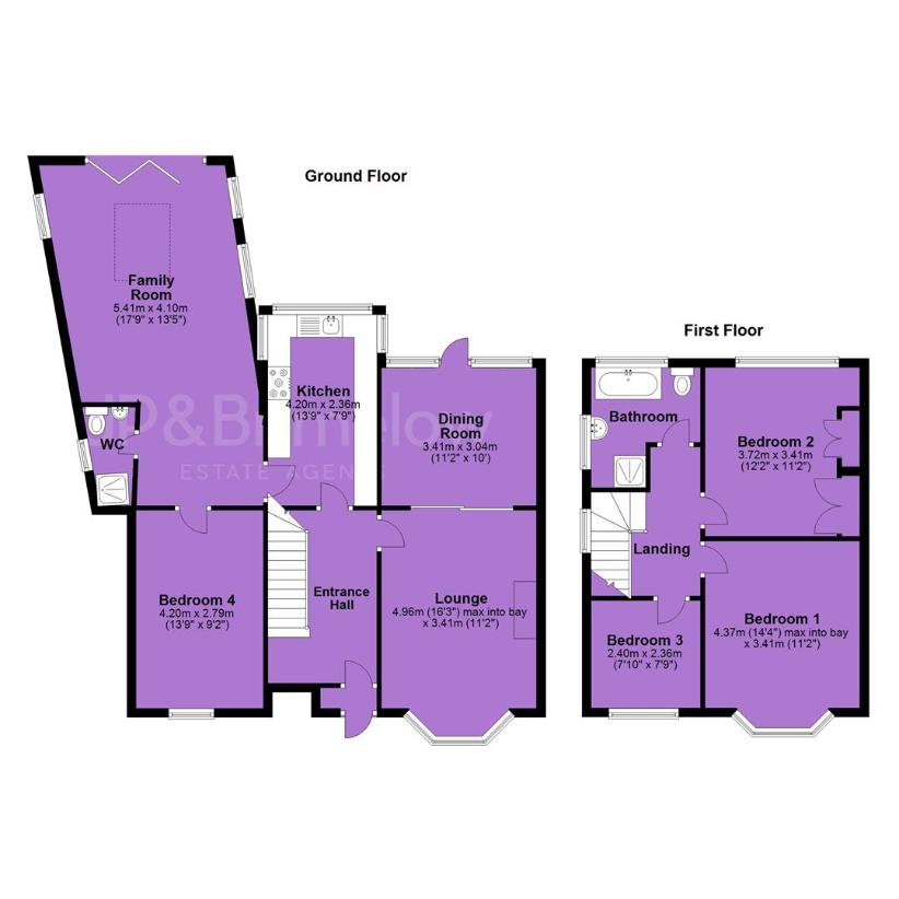 4 bedroom semi-detached house for sale - floorplan