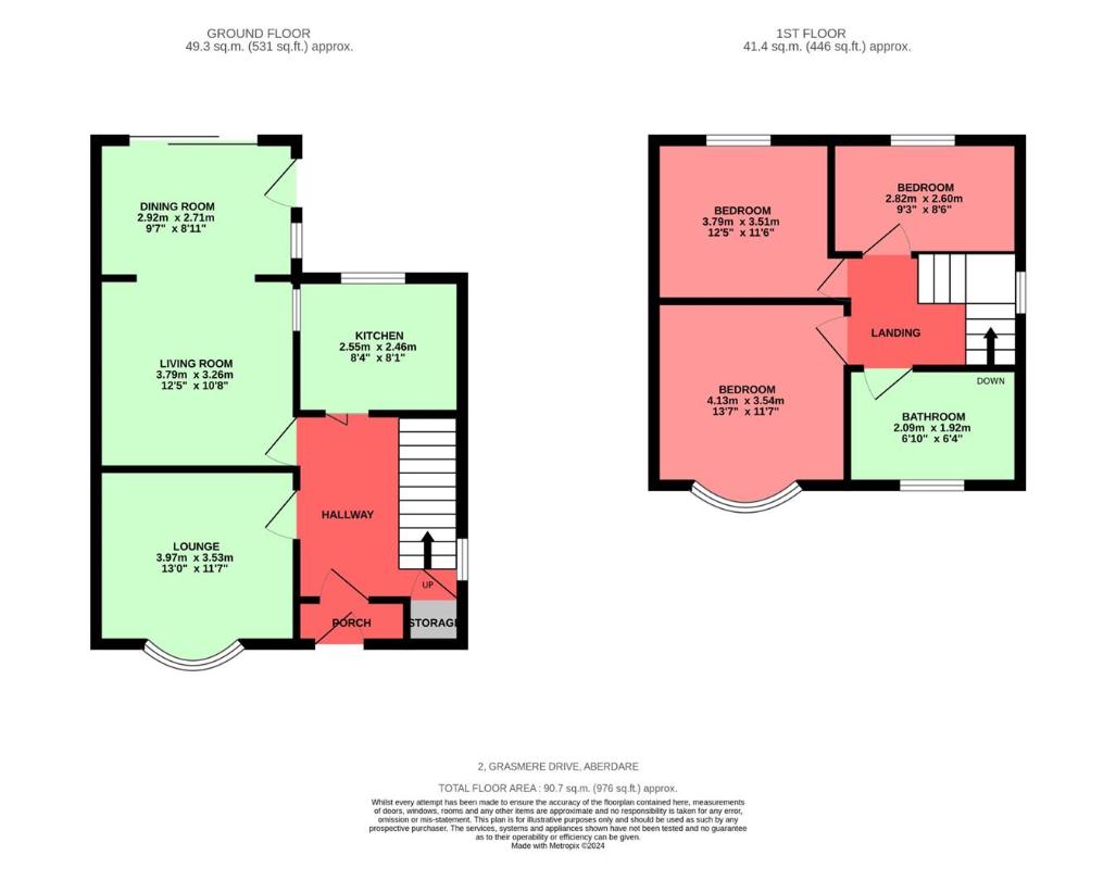 3 bedroom semi-detached house for sale - floorplan