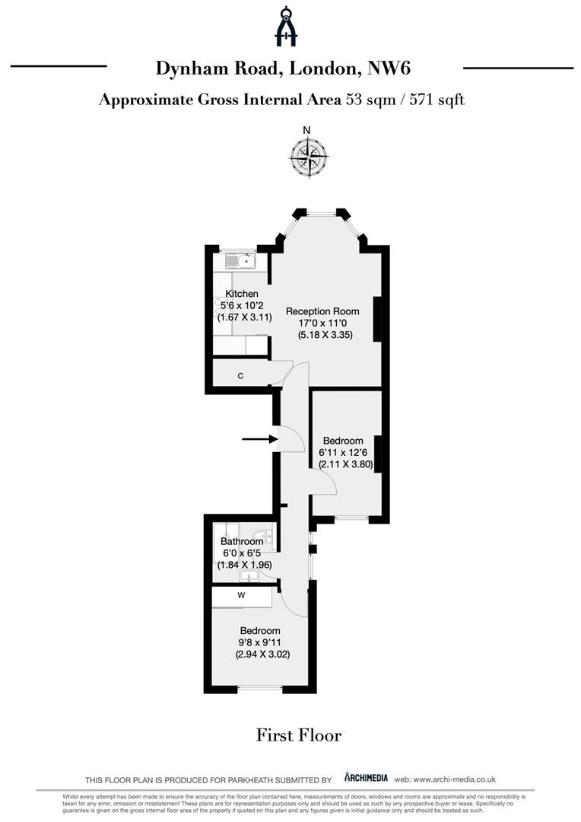 2 bedroom flat for sale - floorplan