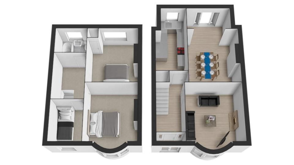 3 bedroom terraced house for sale - floorplan