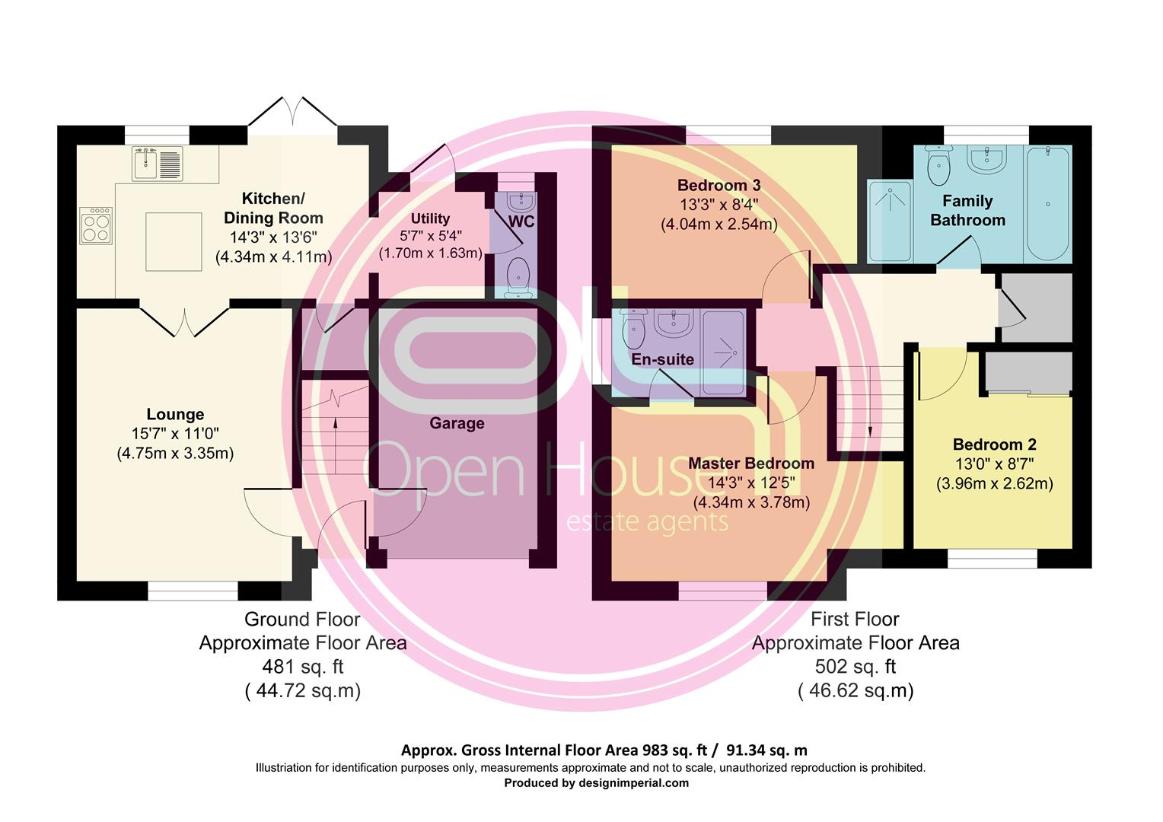 3 bedroom detached house for sale - floorplan