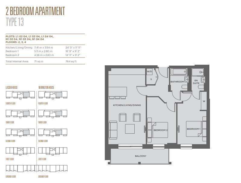 2 bedroom flat to rent - floorplan