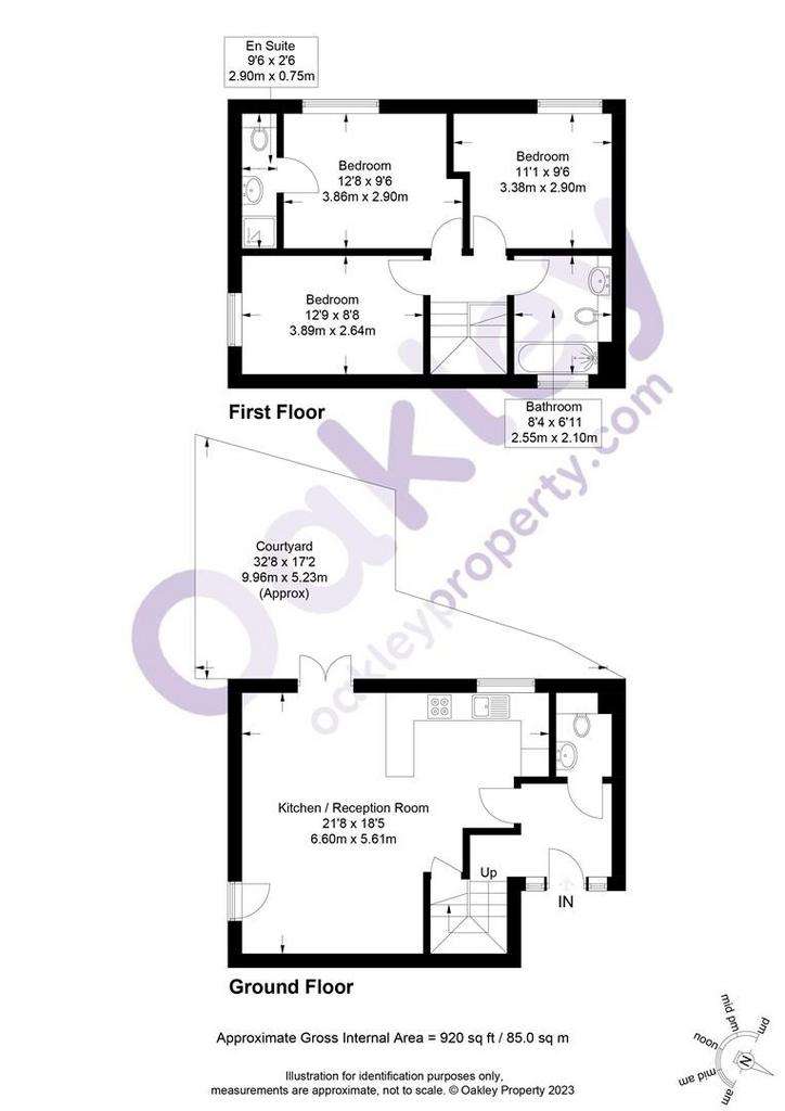 3 bedroom semi-detached house for sale - floorplan