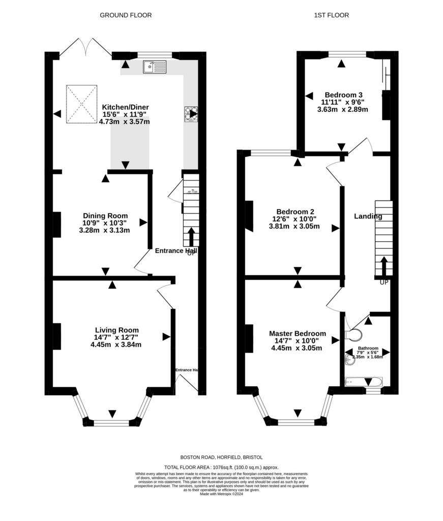 3 bedroom terraced house for sale - floorplan