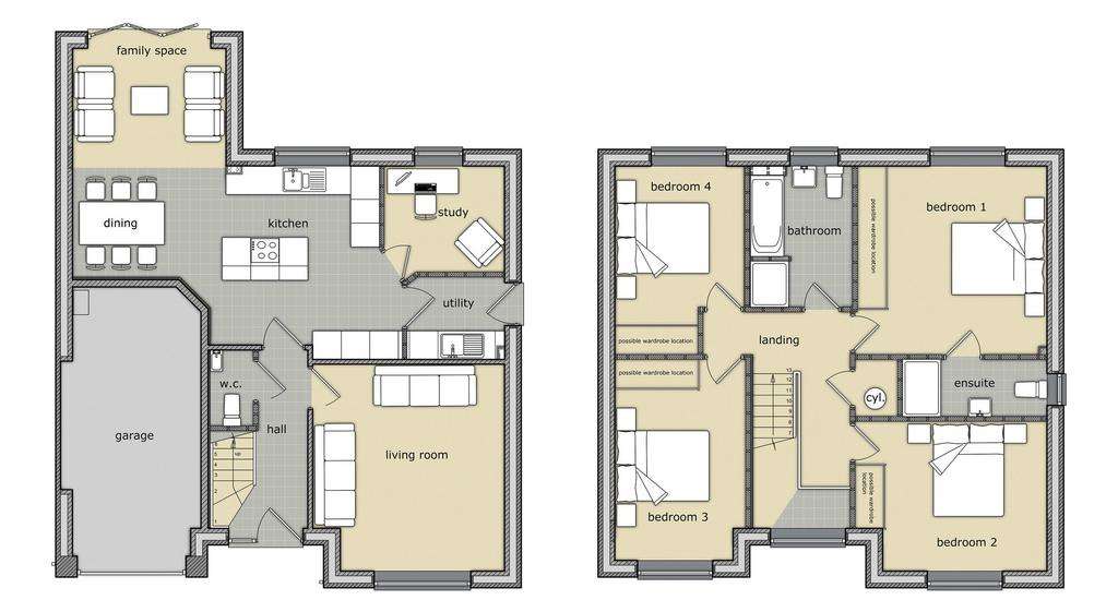 4 bedroom detached house for sale - floorplan