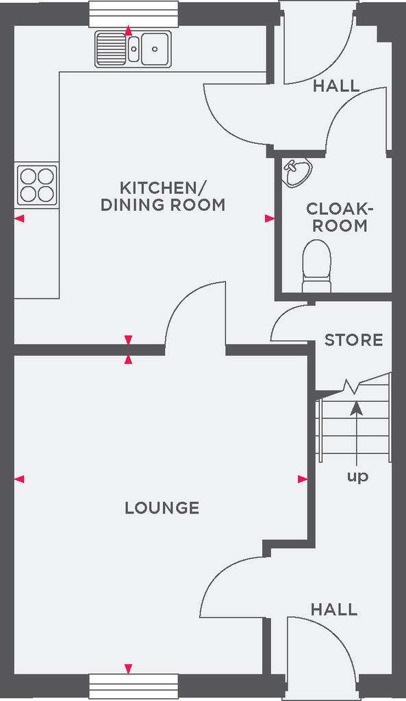 3 bedroom semi-detached house for sale - floorplan