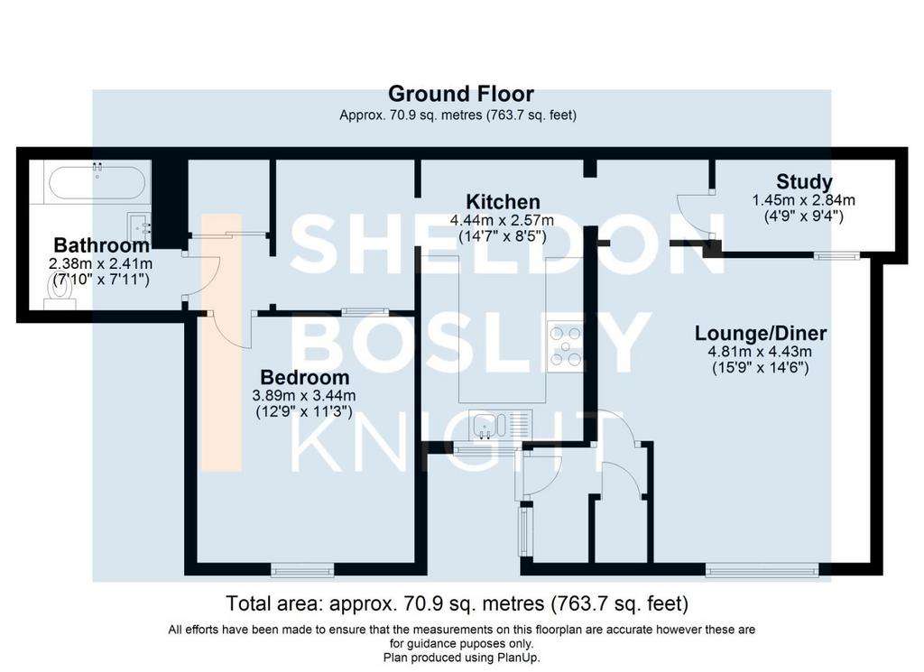 1 bedroom flat for sale - floorplan