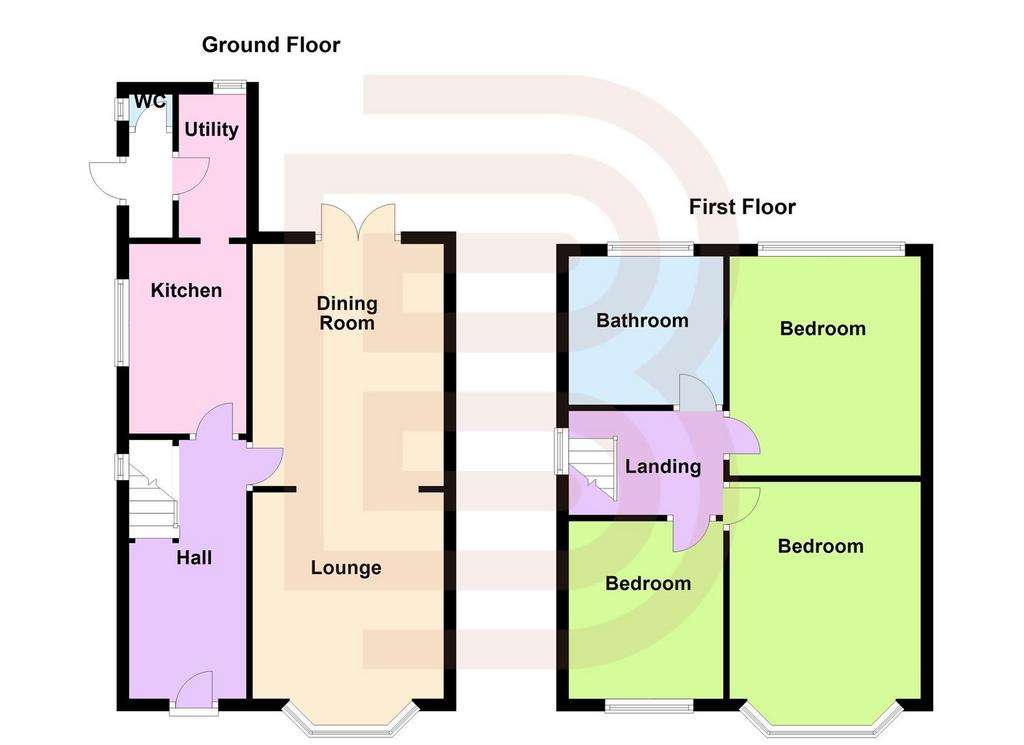 3 bedroom semi-detached house for sale - floorplan