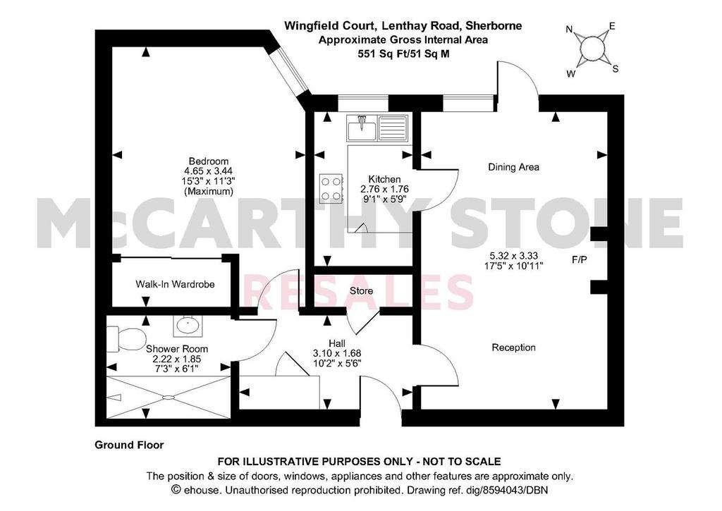 1 bedroom flat for sale - floorplan