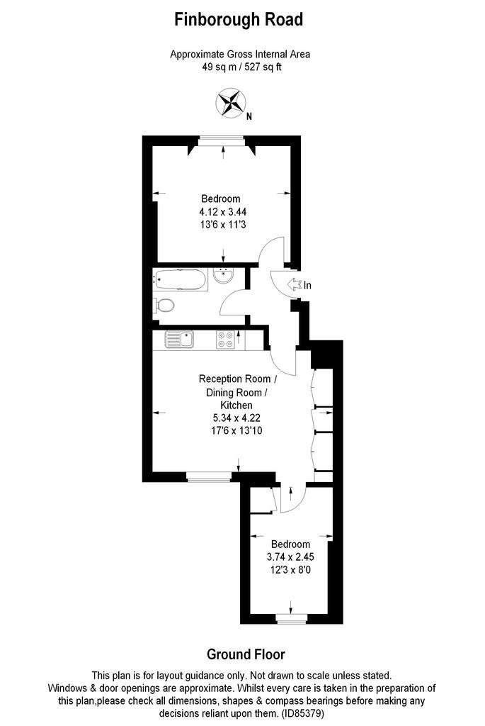 2 bedroom flat to rent - floorplan