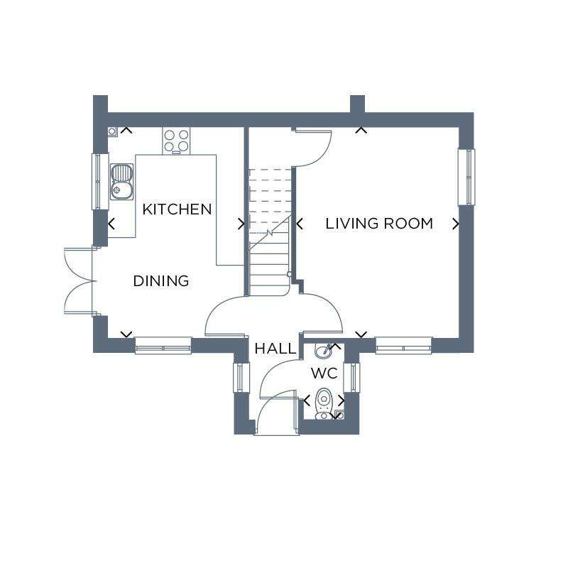 3 bedroom semi-detached house for sale - floorplan