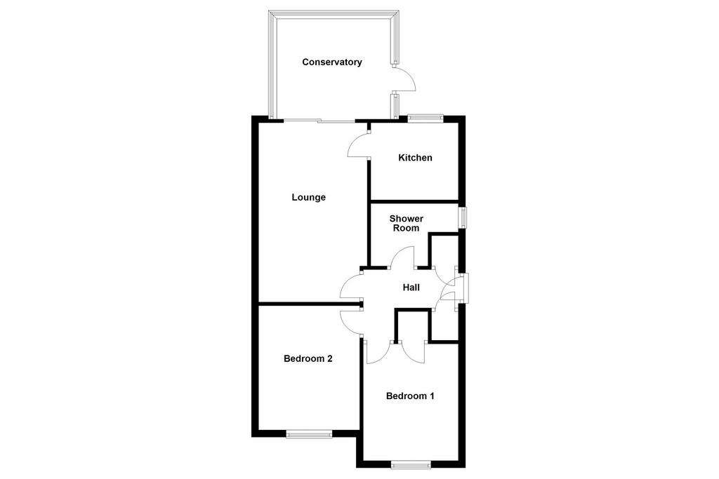 2 bedroom bungalow for sale - floorplan