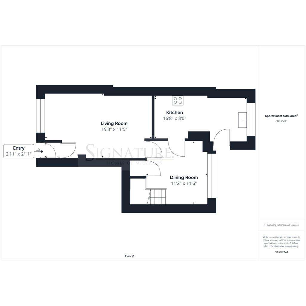 3 bedroom semi-detached house for sale - floorplan