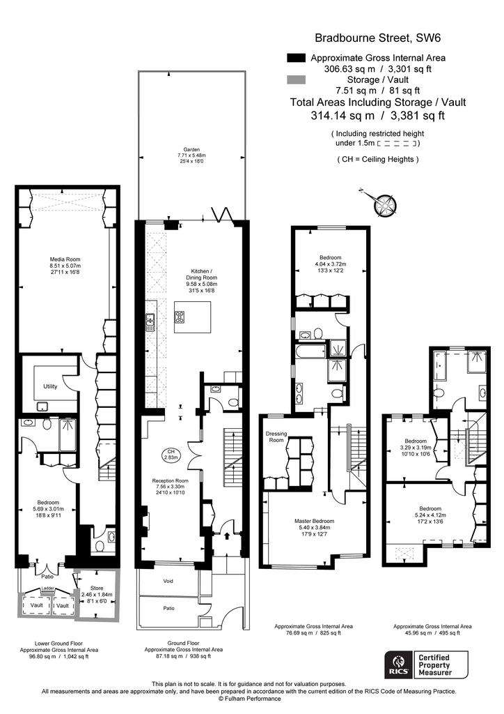 5 bedroom terraced house for sale - floorplan