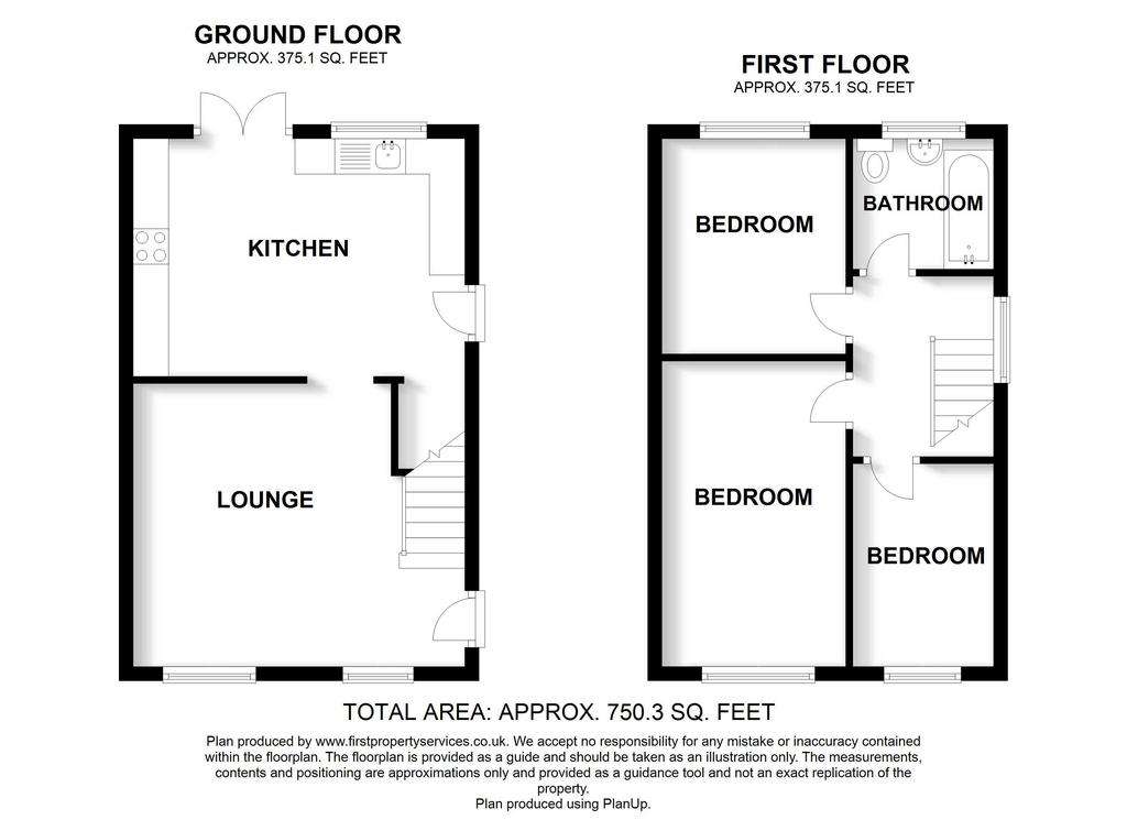 3 bedroom semi-detached house for sale - floorplan