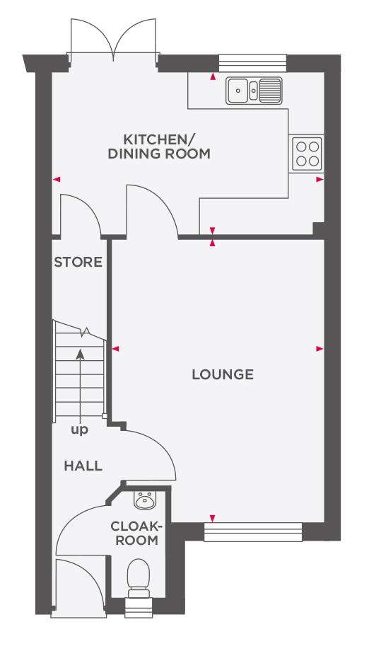 3 bedroom semi-detached house for sale - floorplan