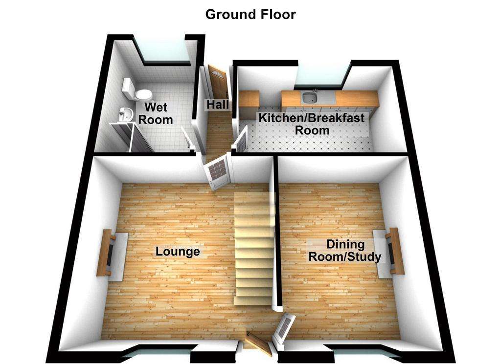 3 bedroom semi-detached house for sale - floorplan