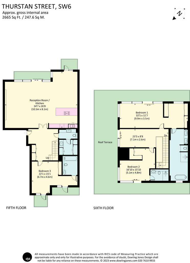 3 bedroom flat to rent - floorplan