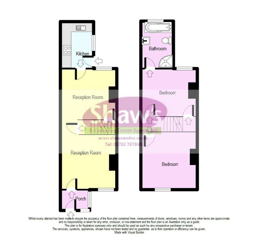 2 bedroom terraced house for sale - floorplan