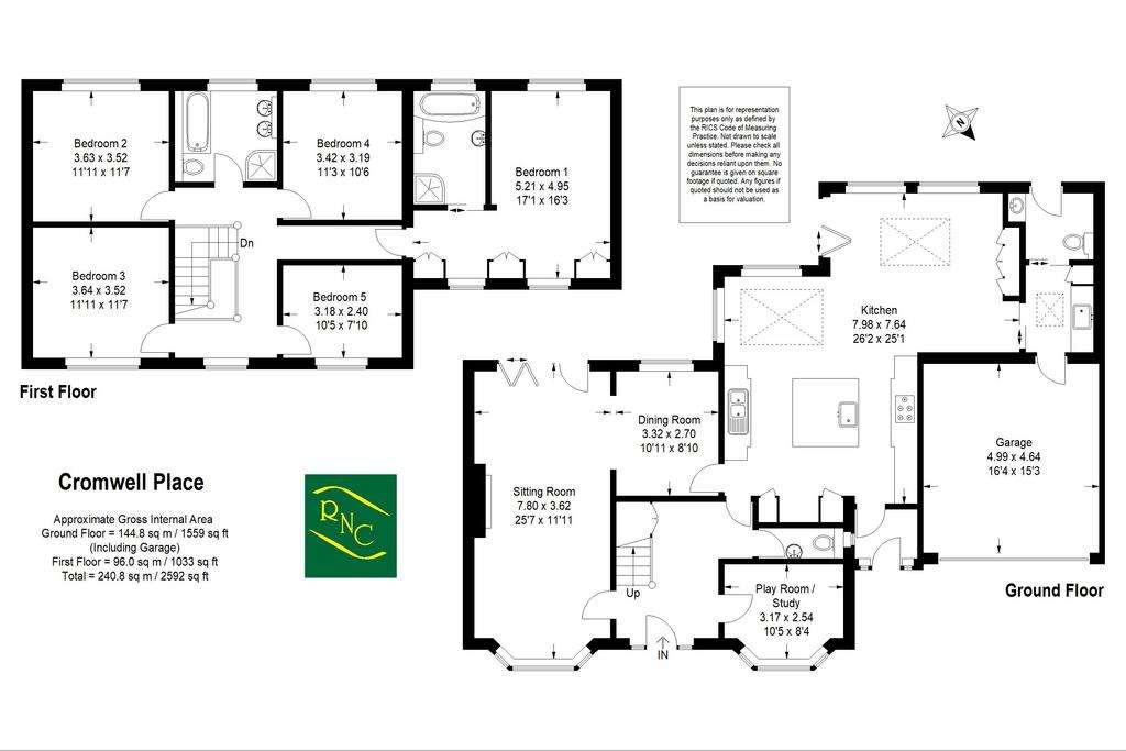 5 bedroom detached house for sale - floorplan