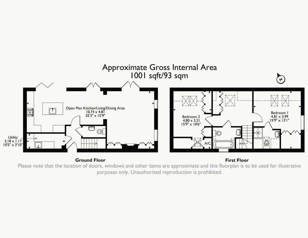 2 bedroom detached house for sale - floorplan