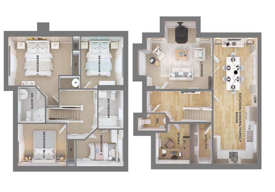 4 bedroom detached house for sale - floorplan