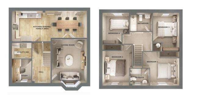 4 bedroom detached house for sale - floorplan