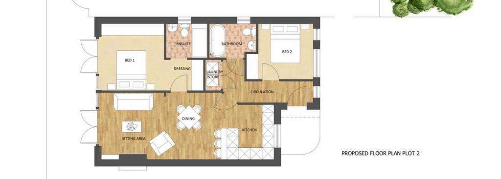 2 bedroom detached bungalow for sale - floorplan