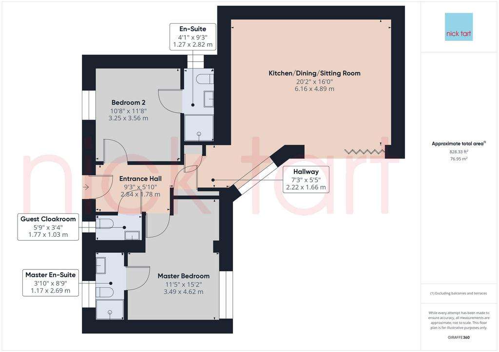 2 bedroom semi-detached bungalow for sale - floorplan