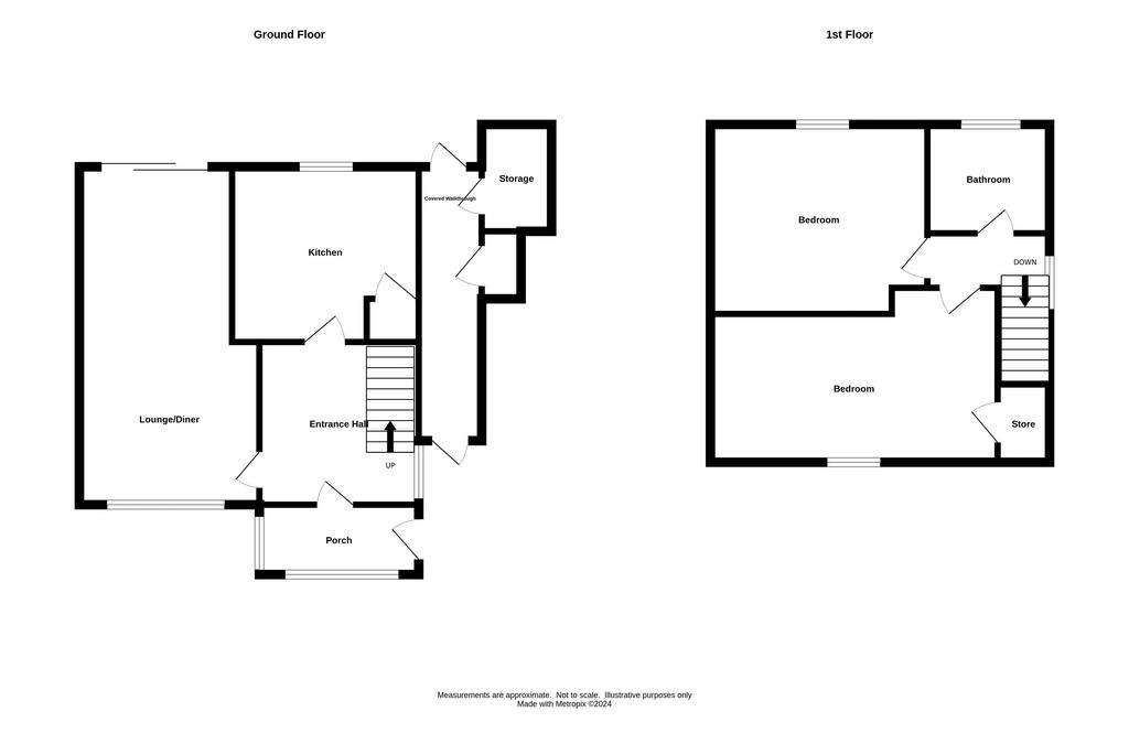 2 bedroom semi-detached house for sale - floorplan