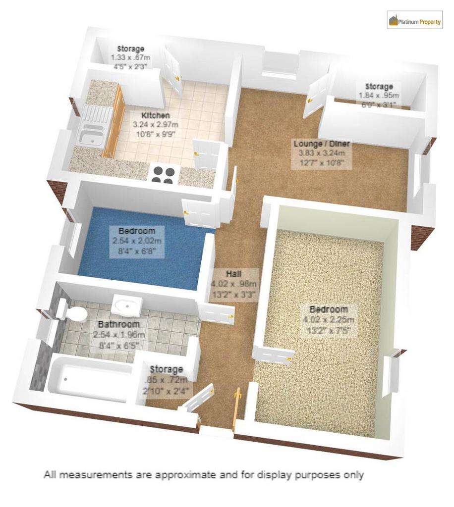 2 bedroom flat for sale - floorplan