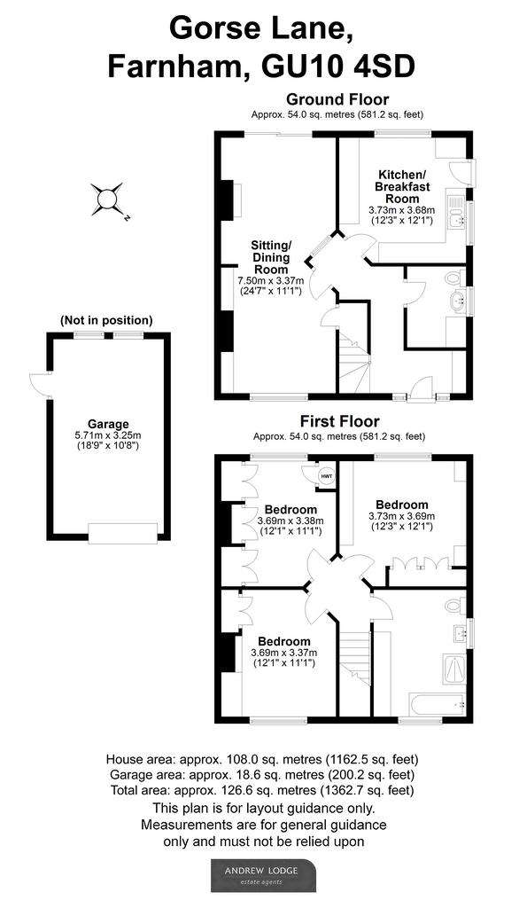 3 bedroom semi-detached house for sale - floorplan