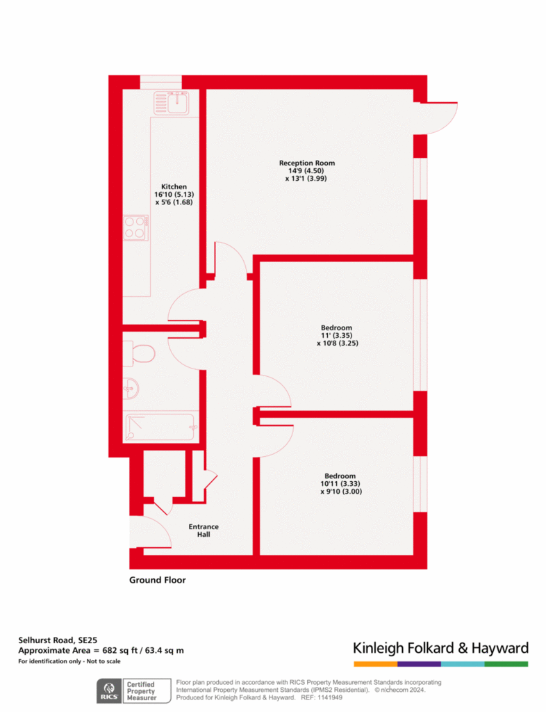 2 bedroom flat for sale - floorplan