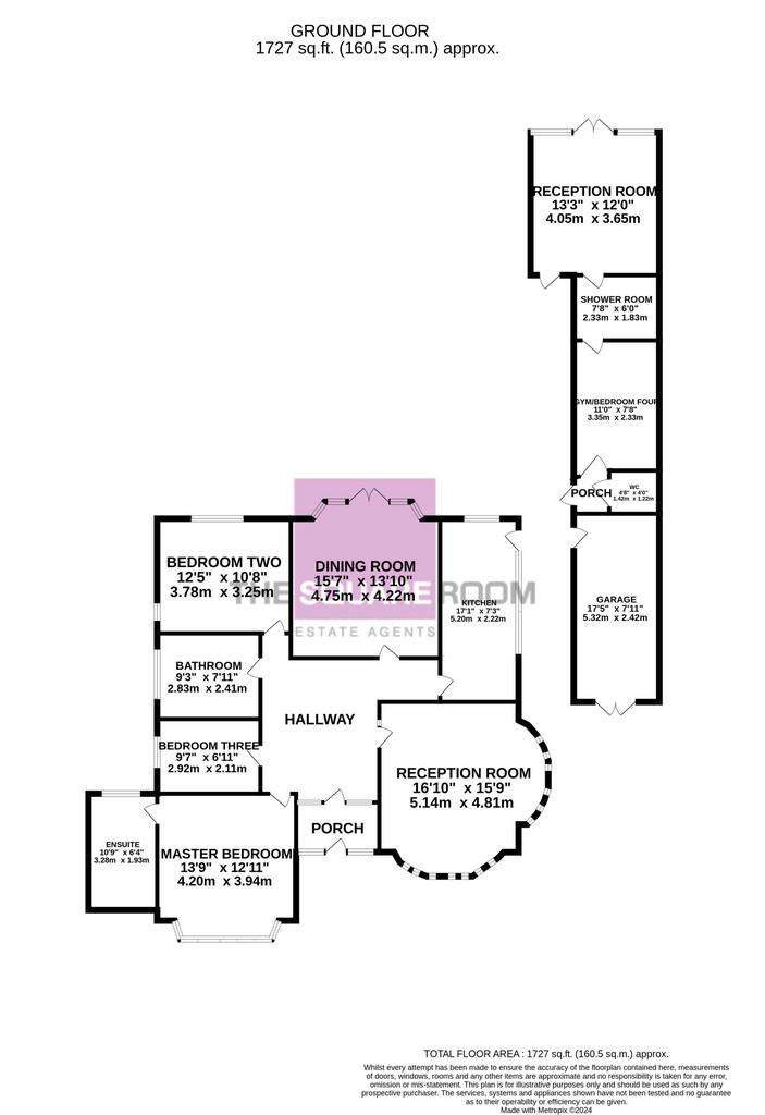 4 bedroom bungalow for sale - floorplan